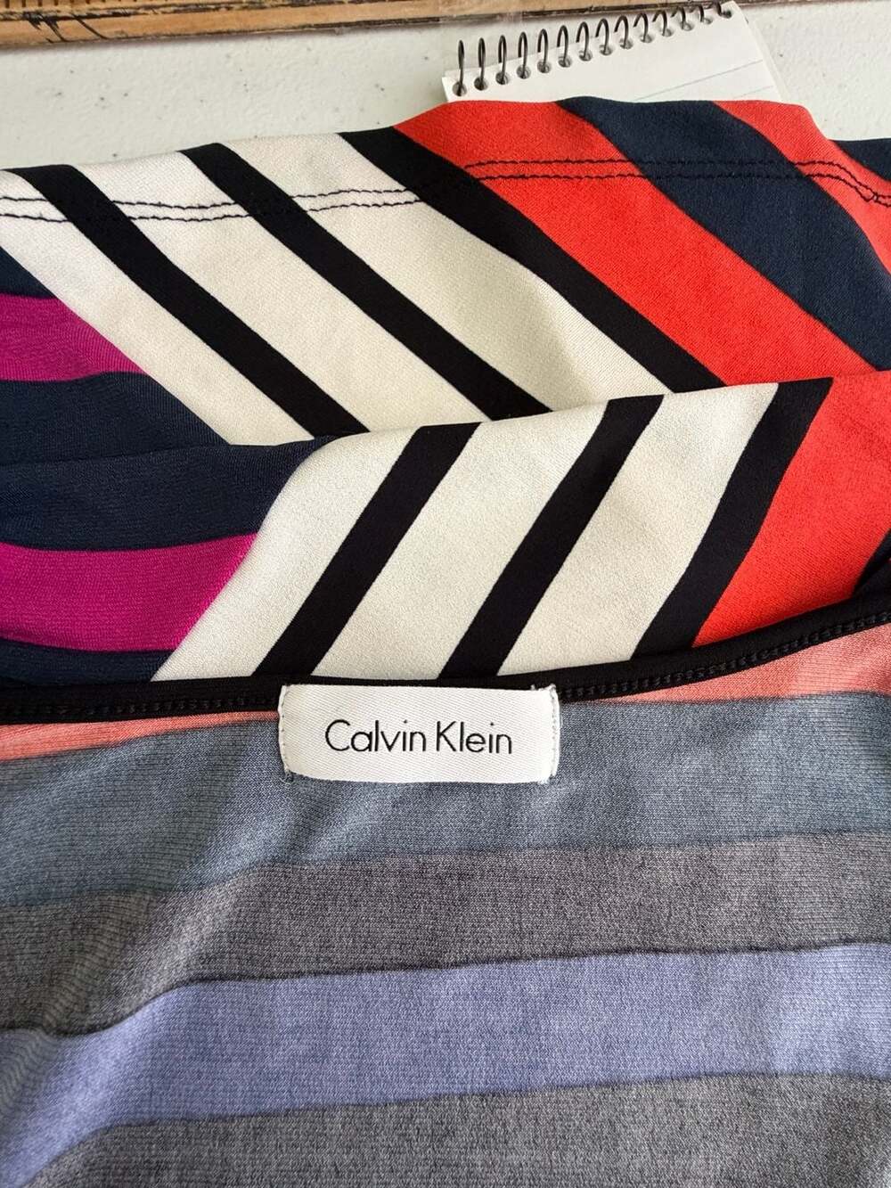 Calvin Klein Sleeveless Multi-Colored Striped Tank Dress - Picture 3 of 10